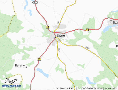MICHELIN Lipno Kolonia map - ViaMichelin