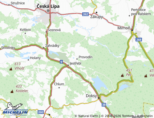 Mappa MICHELIN Provodín - ViaMichelin