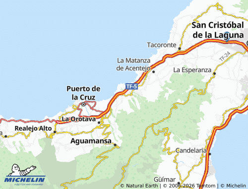 MICHELIN Santa Úrsula map - ViaMichelin