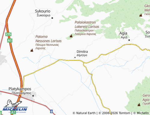 Mapa MICHELIN Dimitra - ViaMichelin