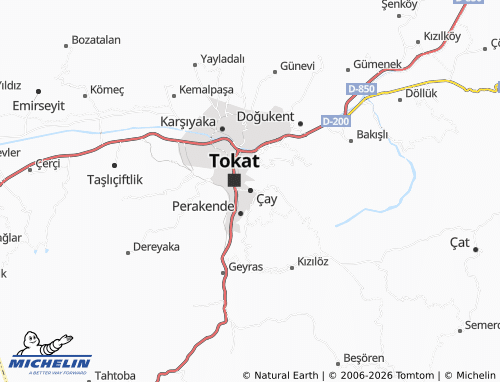 MICHELIN Çay map - ViaMichelin