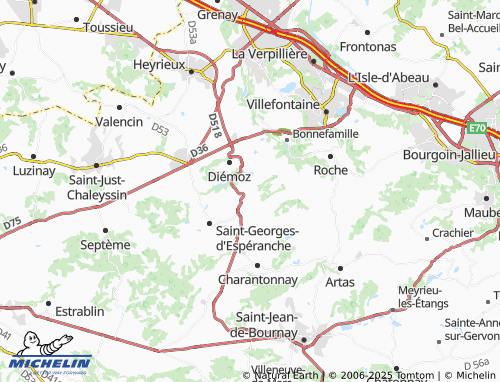 Carte MICHELIN Le Branchet - ViaMichelin