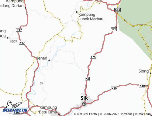MICHELIN Kampung Sungai Senam map - ViaMichelin