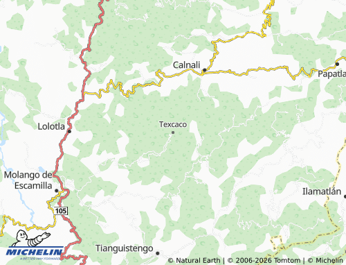Kaart MICHELIN Texcaco - ViaMichelin