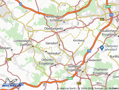 MICHELIN Gersdorf map - ViaMichelin