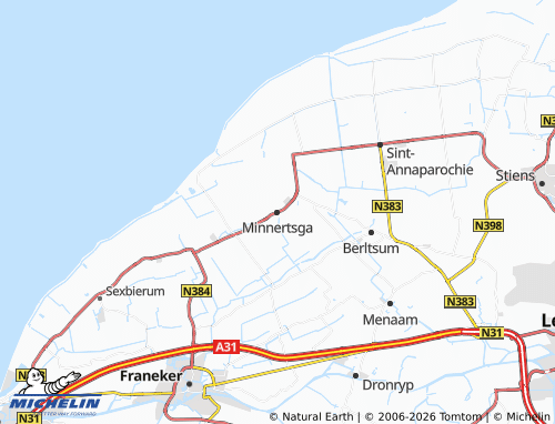 MICHELIN Minnertsga map - ViaMichelin