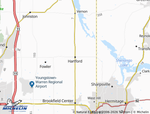 Kaart MICHELIN Hartford - ViaMichelin