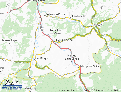 Mappa MICHELIN Courteron - ViaMichelin