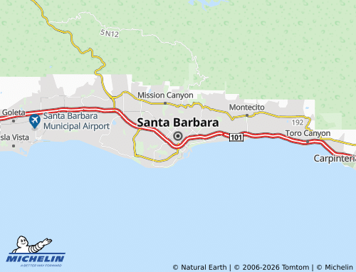 Mapa MICHELIN Santa Barbara - ViaMichelin