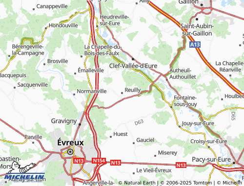 MICHELIN Reuilly map - ViaMichelin