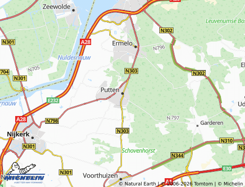 Carte MICHELIN Putten - ViaMichelin