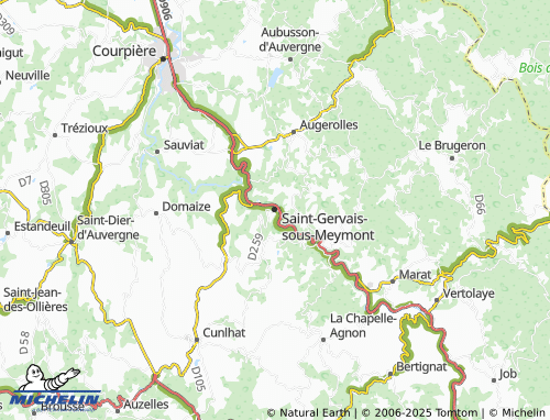 MICHELIN Saint-Gervais-sous-Meymont map - ViaMichelin