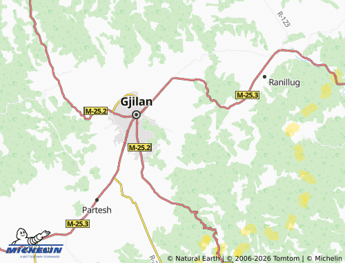 Carte MICHELIN Malishevë - ViaMichelin