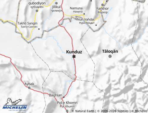 MICHELIN Kunduz map - ViaMichelin
