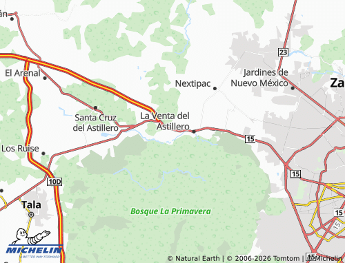 MICHELIN Del Carril map - ViaMichelin