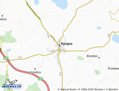 MICHELIN-Landkarte Pyrzyce - ViaMichelin