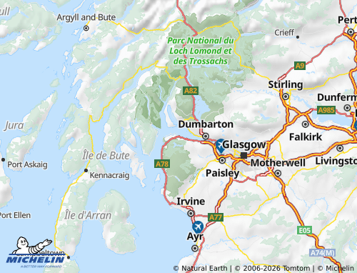 MICHELIN Inverclyde map - ViaMichelin