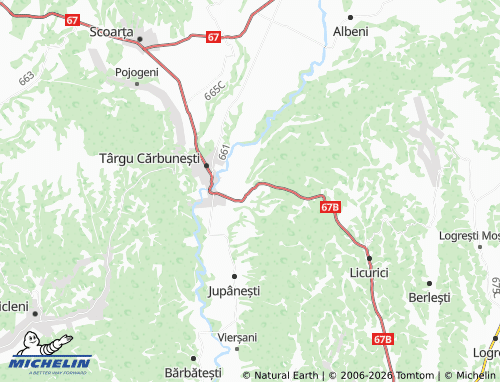 Mappa MICHELIN Cărbunești-Sat - ViaMichelin