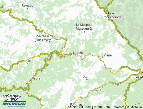 MICHELIN Lacaze map - ViaMichelin