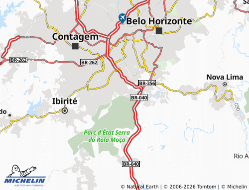 Mapa MICHELIN Serra do Curral - ViaMichelin