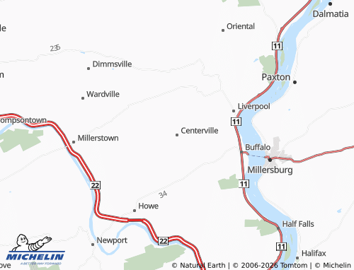 Mappa MICHELIN Centerville - ViaMichelin