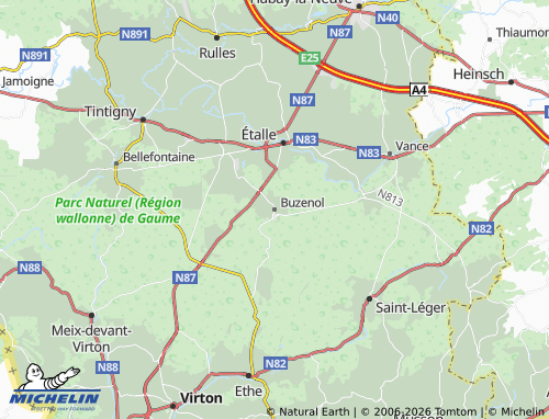 MICHELIN Buzenol map - ViaMichelin