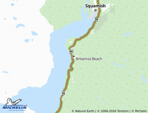 Mappa MICHELIN Britannia Beach - ViaMichelin