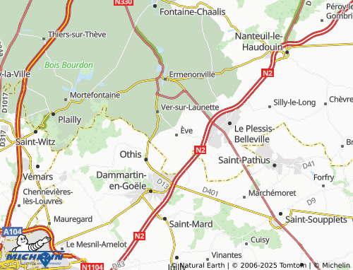 Mapa MICHELIN Ève - ViaMichelin