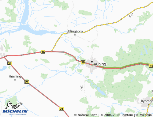 MICHELIN-Landkarte Gammel Estrup - ViaMichelin