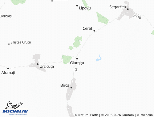 Mappa MICHELIN Giurgița - ViaMichelin