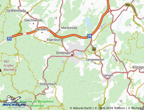 MICHELIN Ilmenau map - ViaMichelin