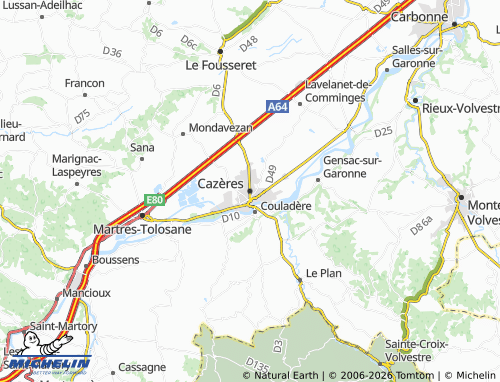 Mappa MICHELIN Cazères - ViaMichelin