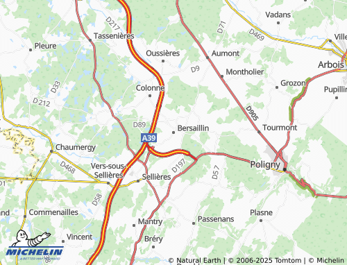 MICHELIN Bersaillin map - ViaMichelin