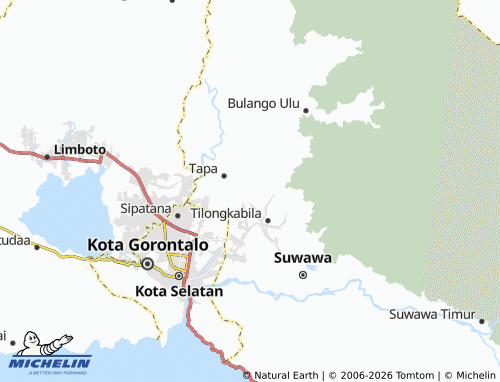 MICHELIN Bulango Timur map - ViaMichelin