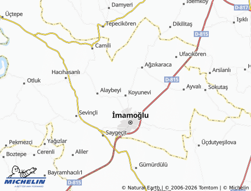 MICHELIN Koyunevi map - ViaMichelin