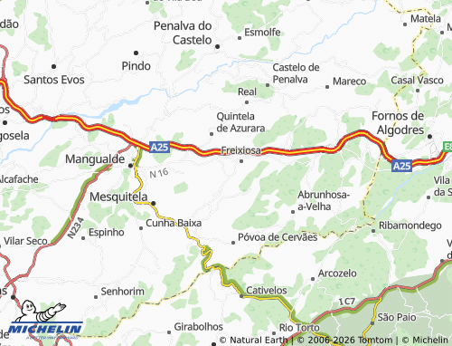 Mapa MICHELIN Cunha Alta - ViaMichelin