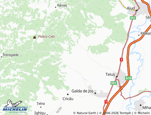 Mappa MICHELIN Cetea - ViaMichelin