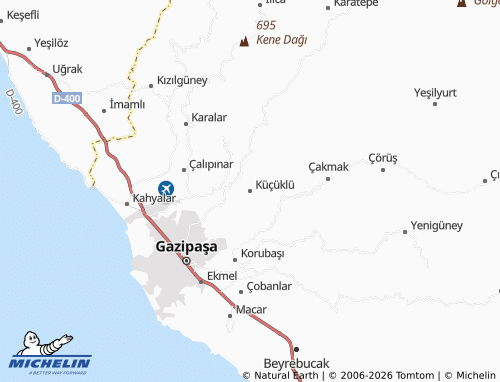 MICHELIN Küçüklü map - ViaMichelin
