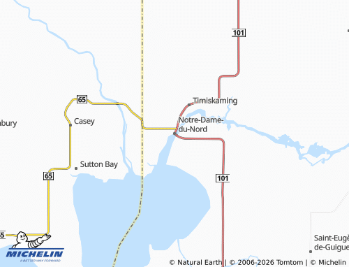 Mapa MICHELIN Notre-Dame-du-Nord - ViaMichelin