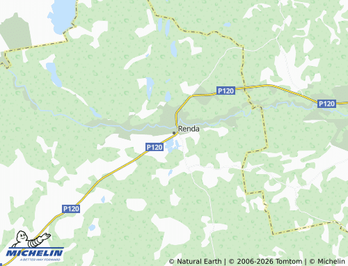 Mapa MICHELIN Rendas pagasts - ViaMichelin