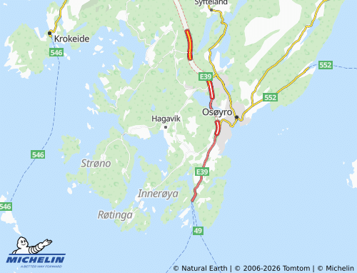 MICHELIN-Landkarte Nore Neset - ViaMichelin