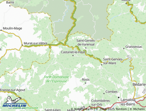 Mapa MICHELIN Castanet-le-Haut - ViaMichelin