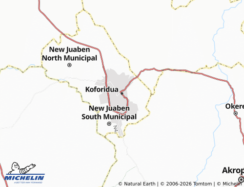 Mapa MICHELIN Koforidua - ViaMichelin