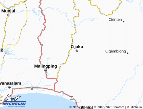 MICHELIN Cihujan map - ViaMichelin