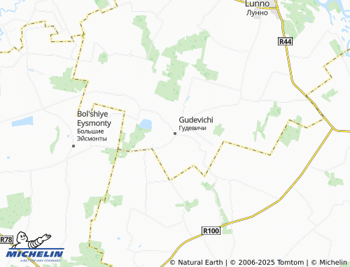 MICHELIN Gudevichi map - ViaMichelin