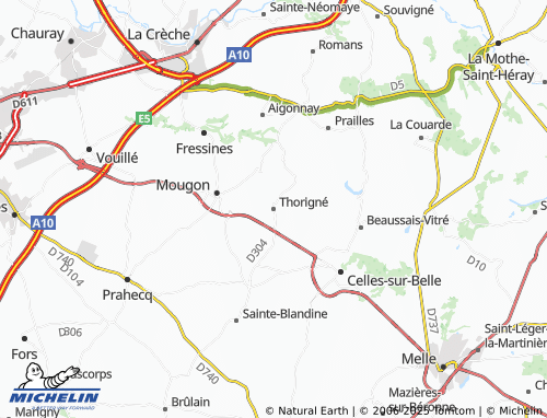 MICHELIN Thorigné map - ViaMichelin