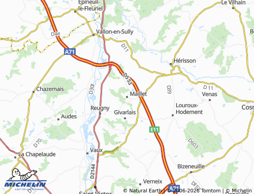 Carte MICHELIN Maillet - ViaMichelin