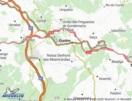 MICHELIN Mulher Morta map - ViaMichelin