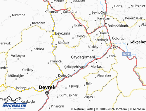 Mapa MICHELIN Oğuzhan - ViaMichelin