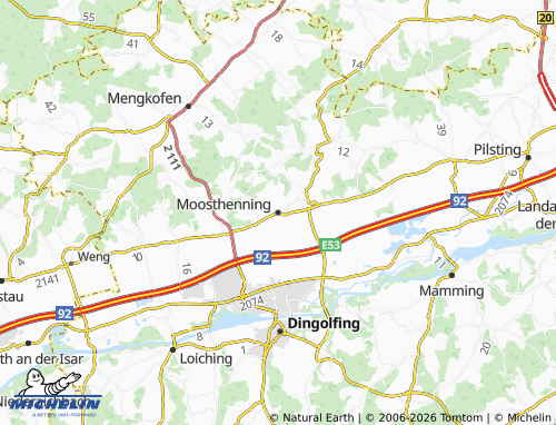 Mappa MICHELIN Moosthenning - ViaMichelin